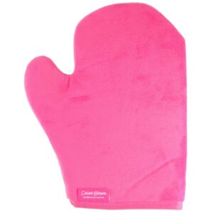 Cocoa Brown Velvet Tanning Thumb Mitt Pink 1 stk