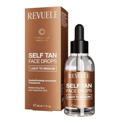 Revuele Self Tan Face Drops Light To Medium 30 ml