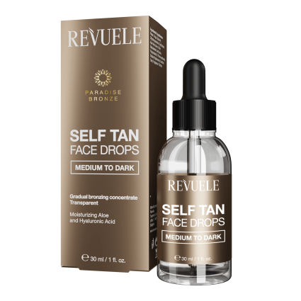 Revuele Self Tan Face Drops Medium To Dark 30 ml